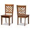 Baxton Studio Caron Modern and Contemporary Transitional Walnut Brown Finished Wood 2-Piece Dining Chair Set 180-11431-Zoro - alternate 1